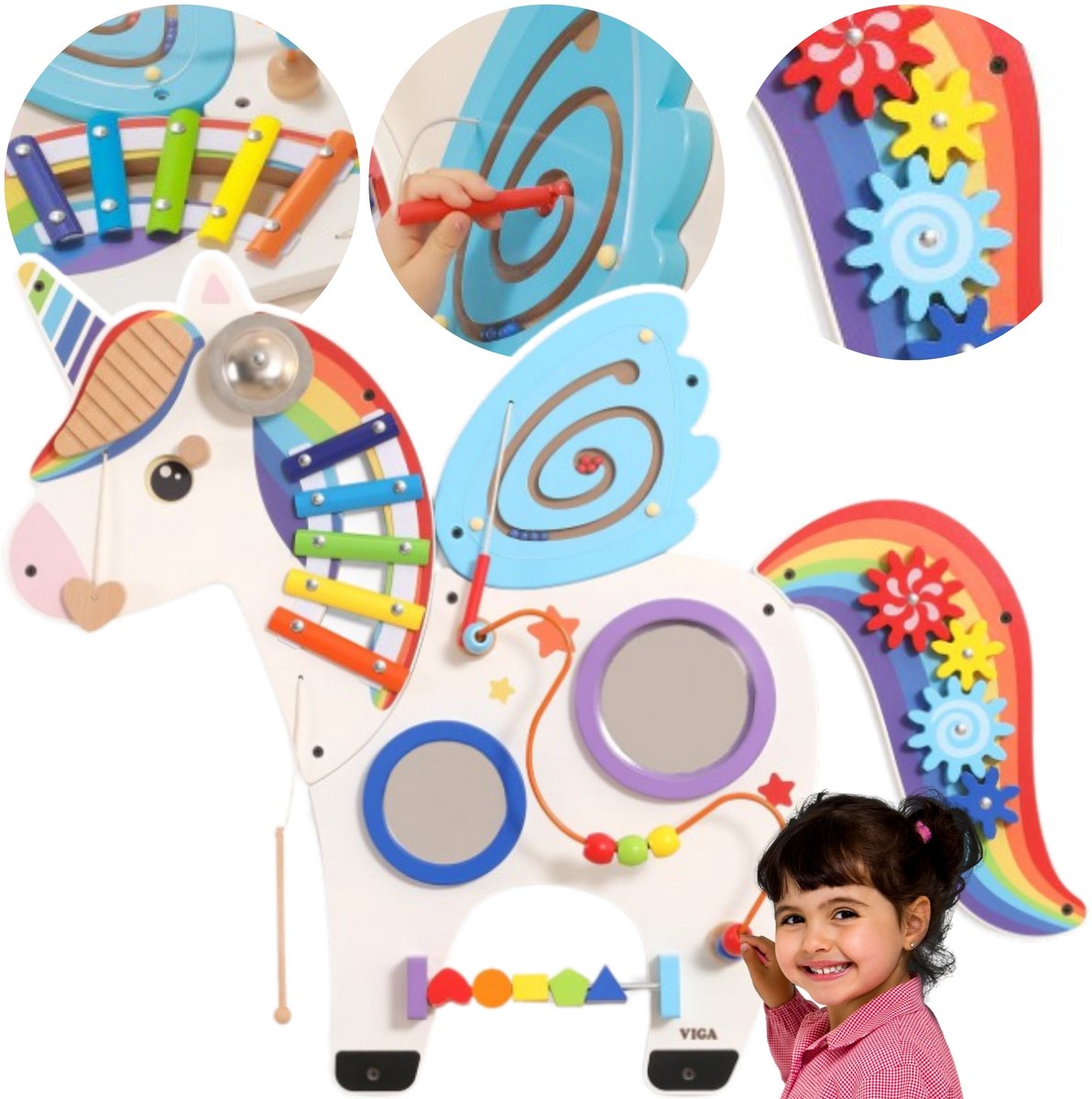 Vigatoys Viga toys® wandspel - unicorn