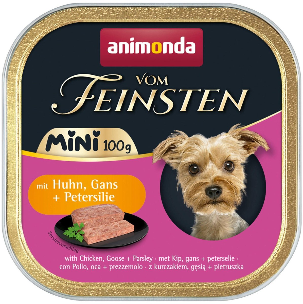 Animonda Vom feinsten dog mini adult 100g - kip, gans peterselie