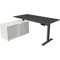 Zit-sta-bureau Kerkmann 10216913 Melamine; staal Antraciet