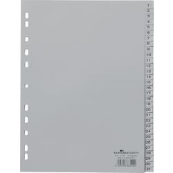 DURABLE Tabbladen 652310 Polypropeen Grijs