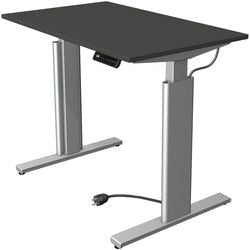 Zit-sta-bureau Kerkmann 10231413 Spaanplaat Antraciet, Zilver