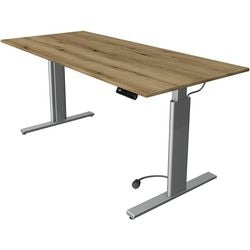 Zit-sta-bureau Kerkmann 10233055 Spaanplaat Eiken, Zilver