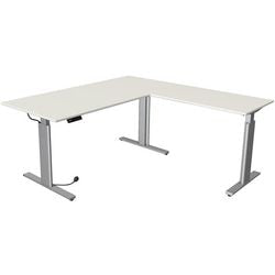 Zit-sta-bureau Kerkmann 10234010 Spaanplaat Wit, Zilver