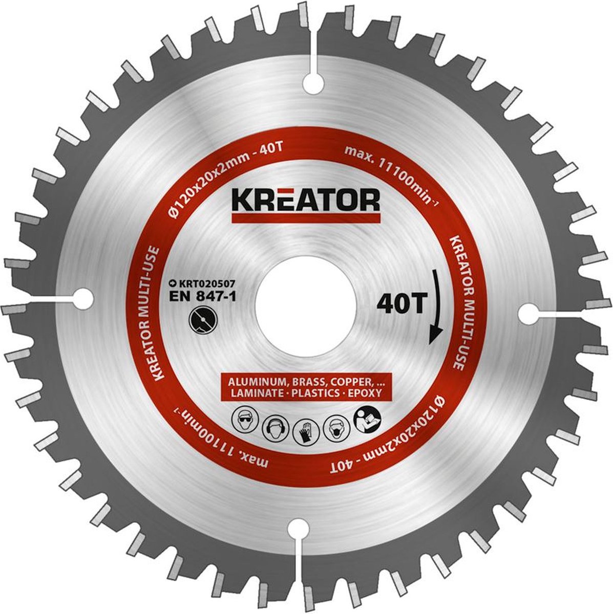 Kreator krt020507 universeel zaagblad 120mm 40t