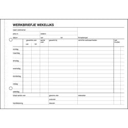Sigel Werkbriefje a5 wit 210 mm x 125 mm x 8 mm