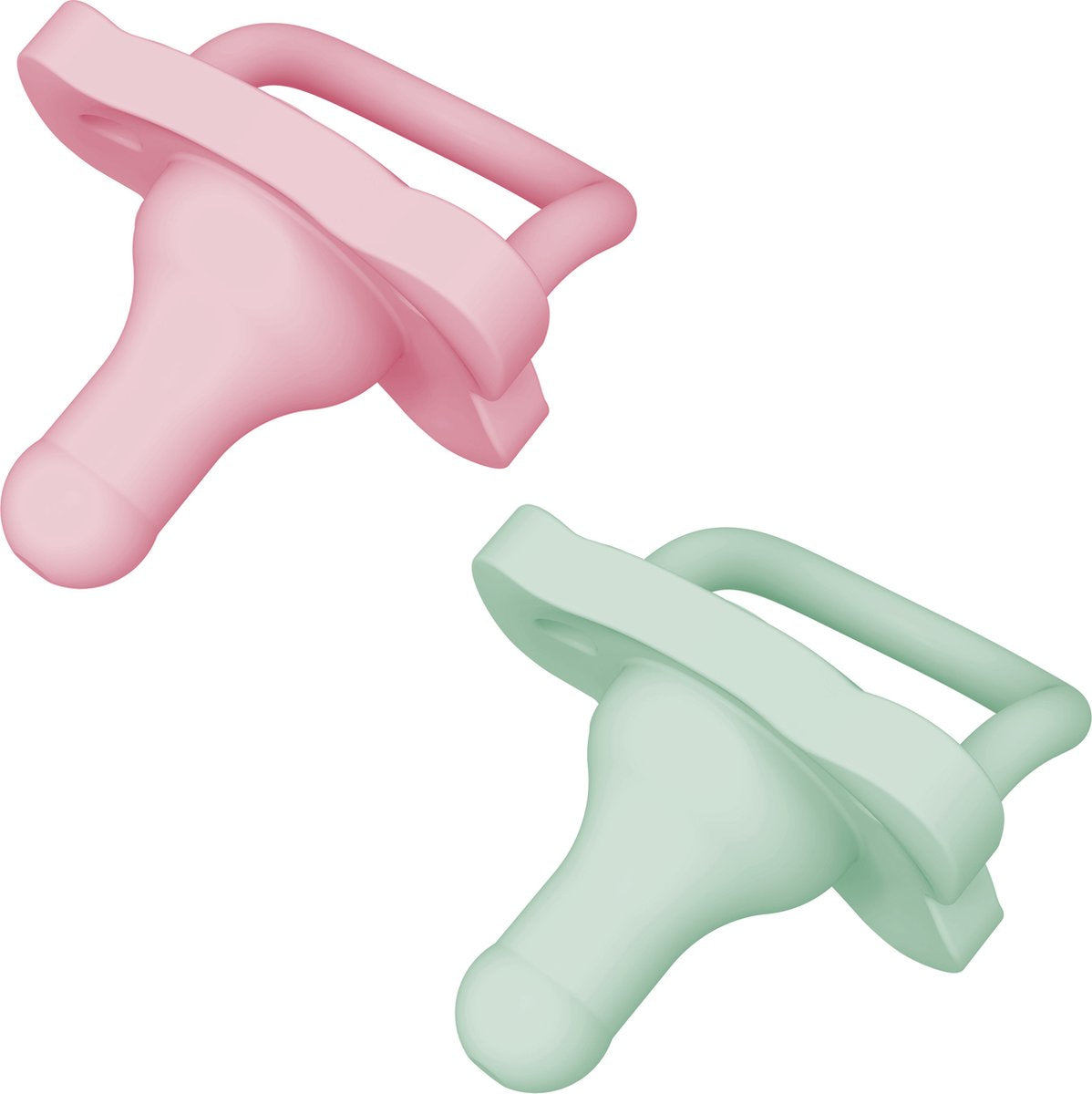 Dr. Brown's Dr. brown’s happypaci fopspeen - 0-6 mnd - roze groen - 2 stuks