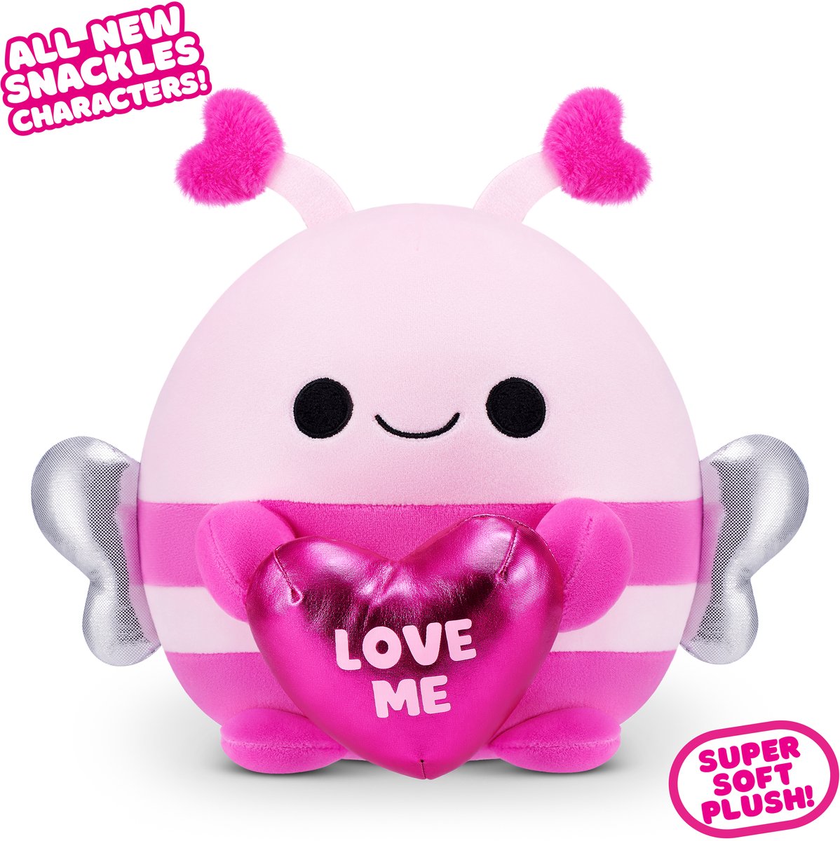 SNACKLES valentines edition 8-inch plush (bumblebee with heart-shape chocolate)