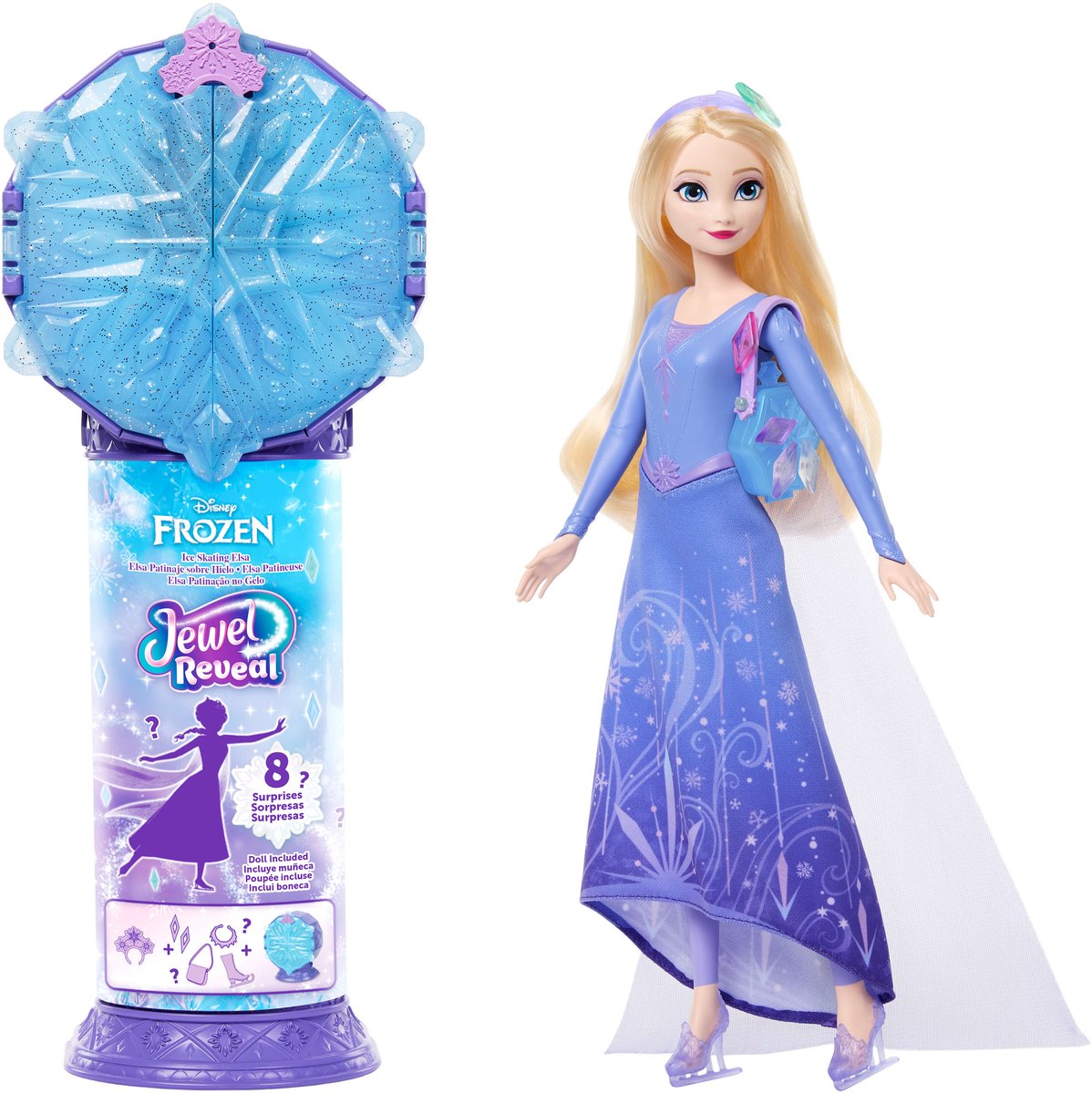 Mattel Disney frozen jewel reveal schaatsende elsa modepop