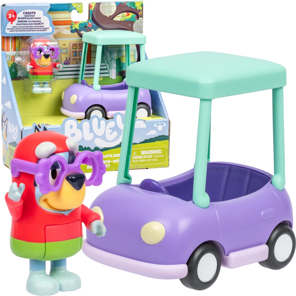 Moose Toys Bluey basic vehicle granny car janet