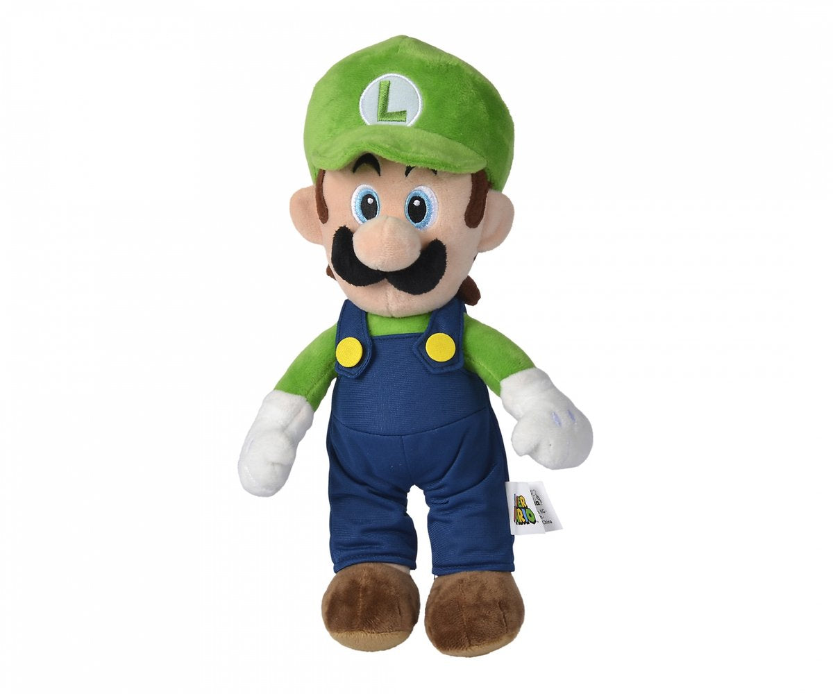 Nicotoy Super mario luigi pluche, 30cm - knuffel