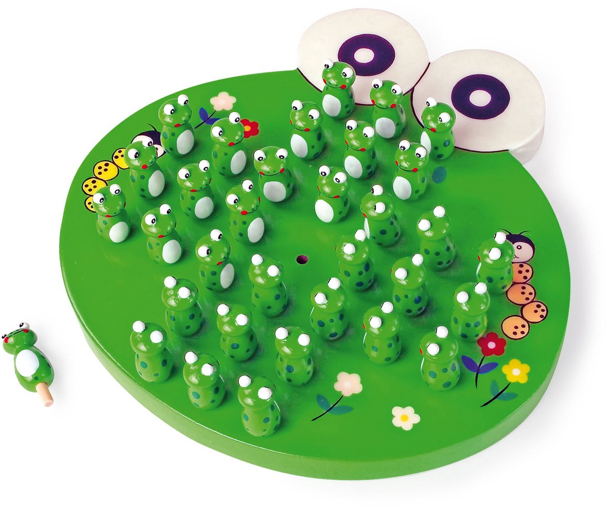 Small Foot - houten spel solitaire kikker