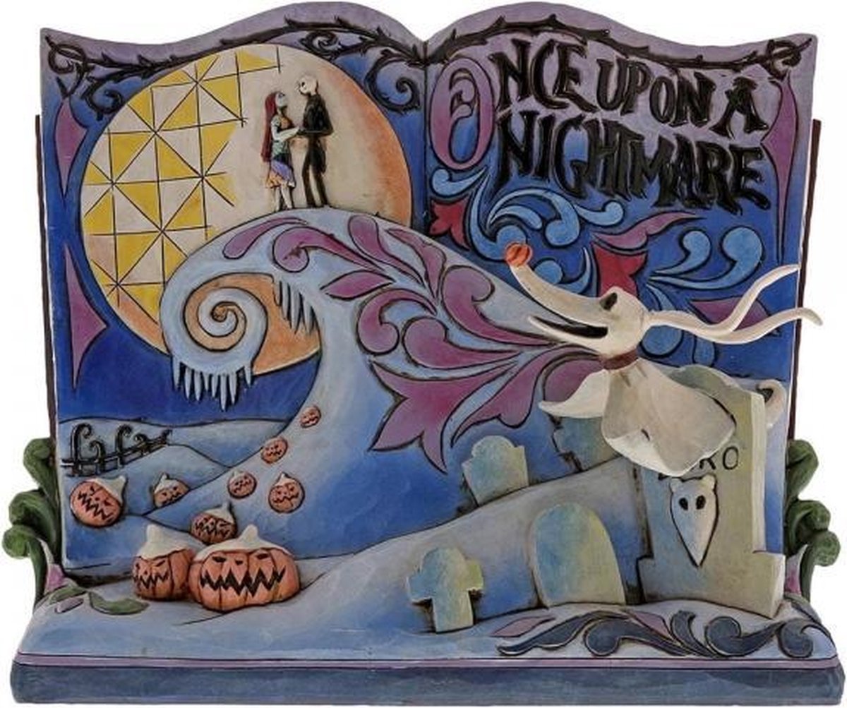 Disney Traditions Storybook - once upon a nightmare - nightmare before christmas