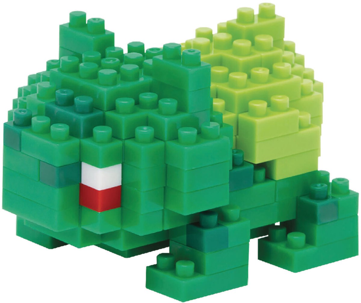 Bandai - nanoblock - bulbasaur - pokémon - mini brick figuur - bouwset - bulbasaur bulbasaur figuur bouwpakket in pixel - nbpm003