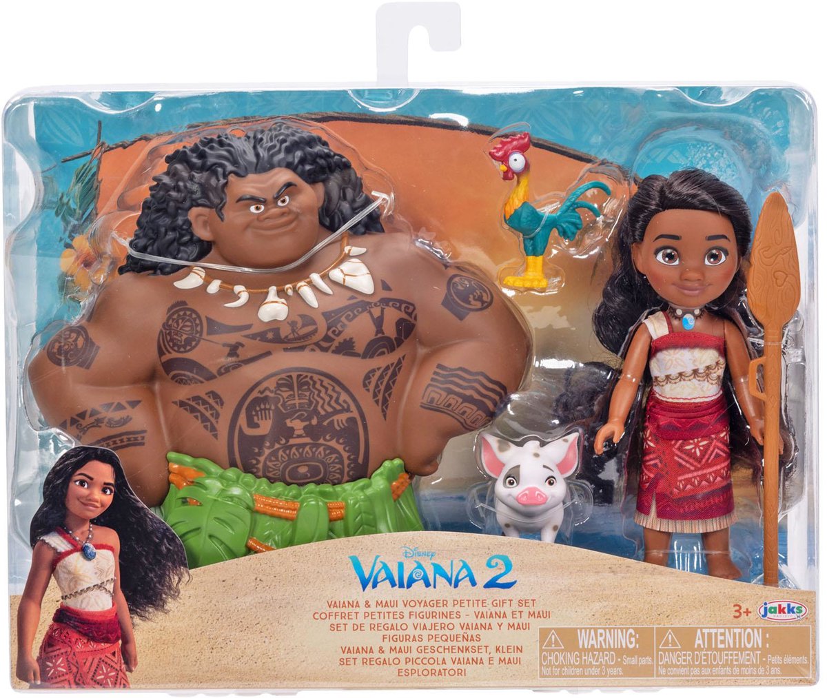 Jakks Disney moana 2 moana maui 15 cm kleine poppencadeauset poppenspeelset