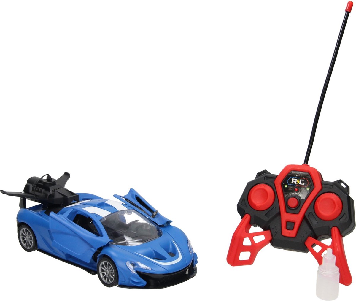 Lobbes Speelgoed BV Rc sportwagen met stoomfunctie blauw