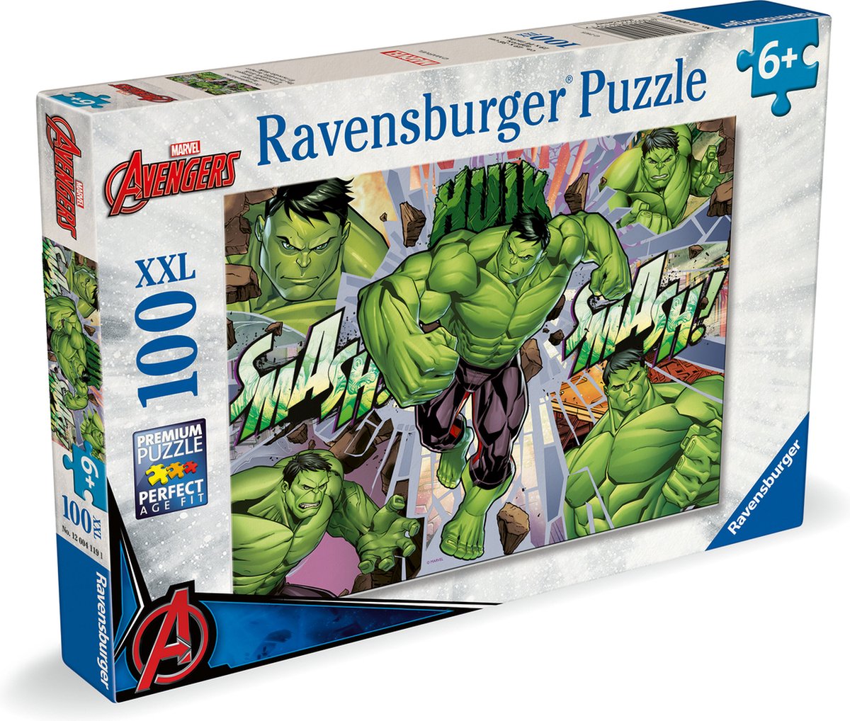 Ravensburger legpuzzel xxl marvel hulk, 100st.