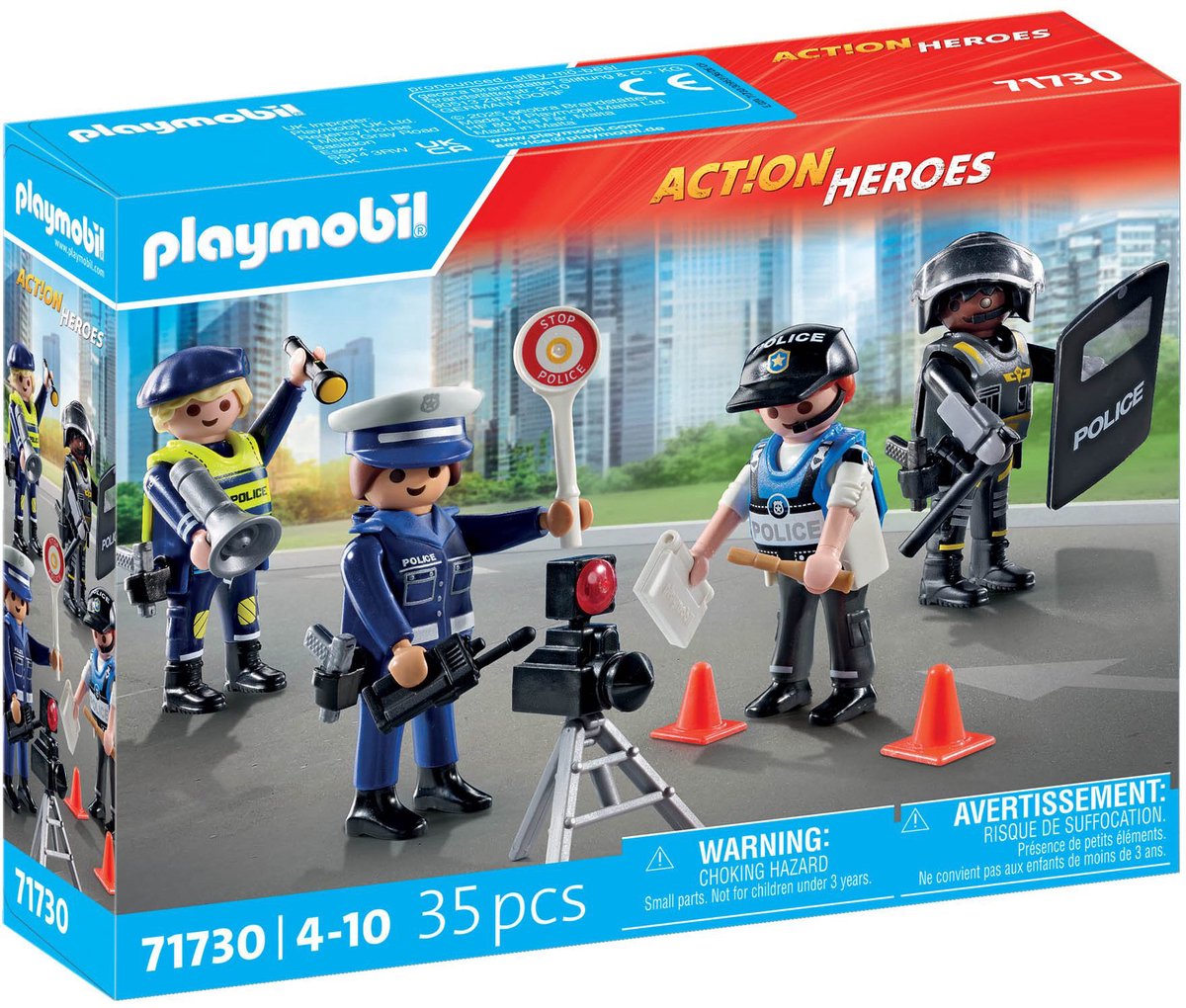 PLAYMOBIL action heroes politie figuren set 71730