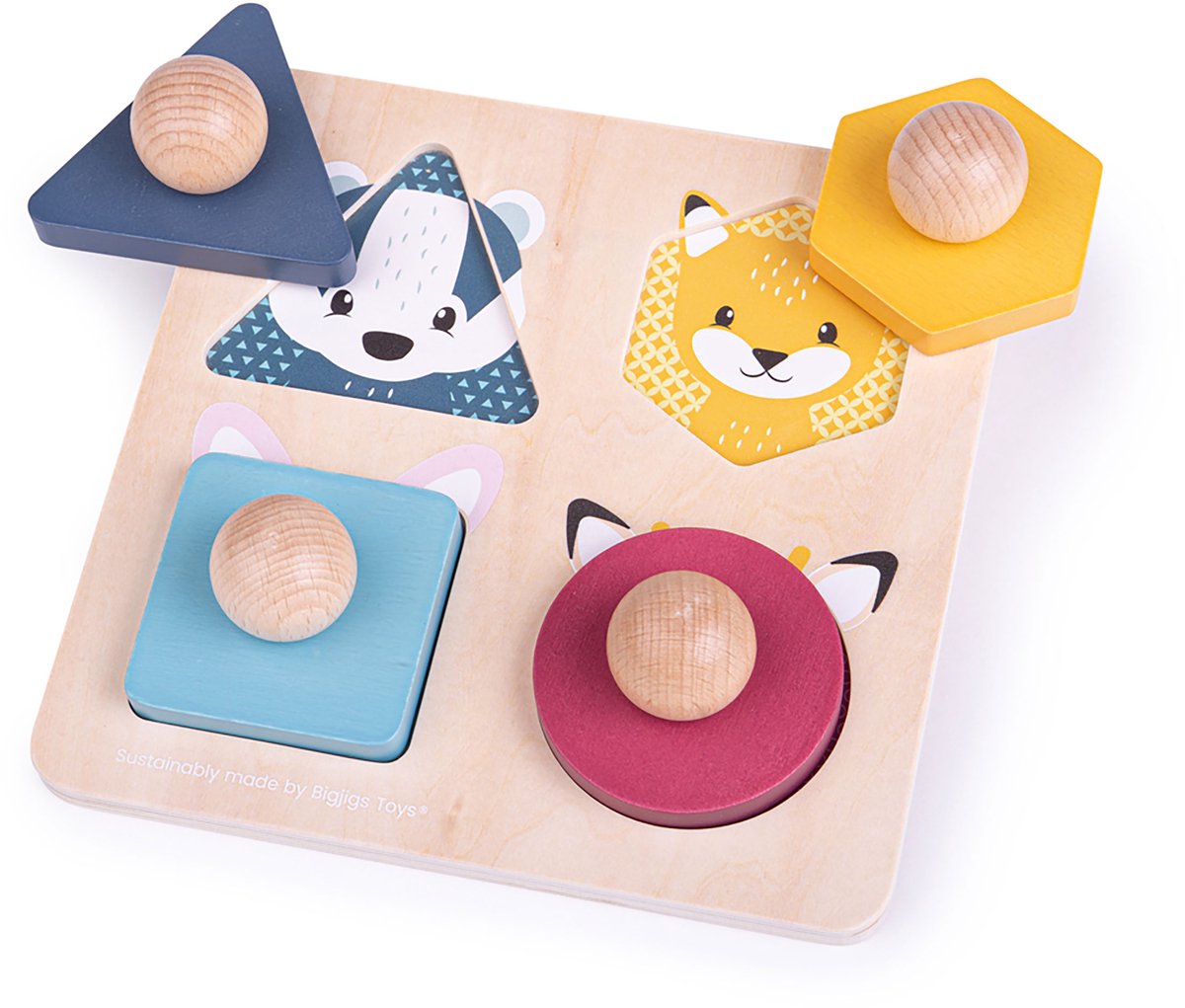 BIGJIGS Houten dierenvormpuzzel
