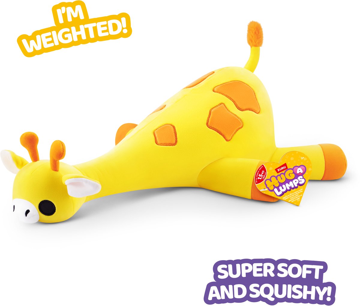 ZURU pluche knuffel giraffe medium verzwaard speelgoed.