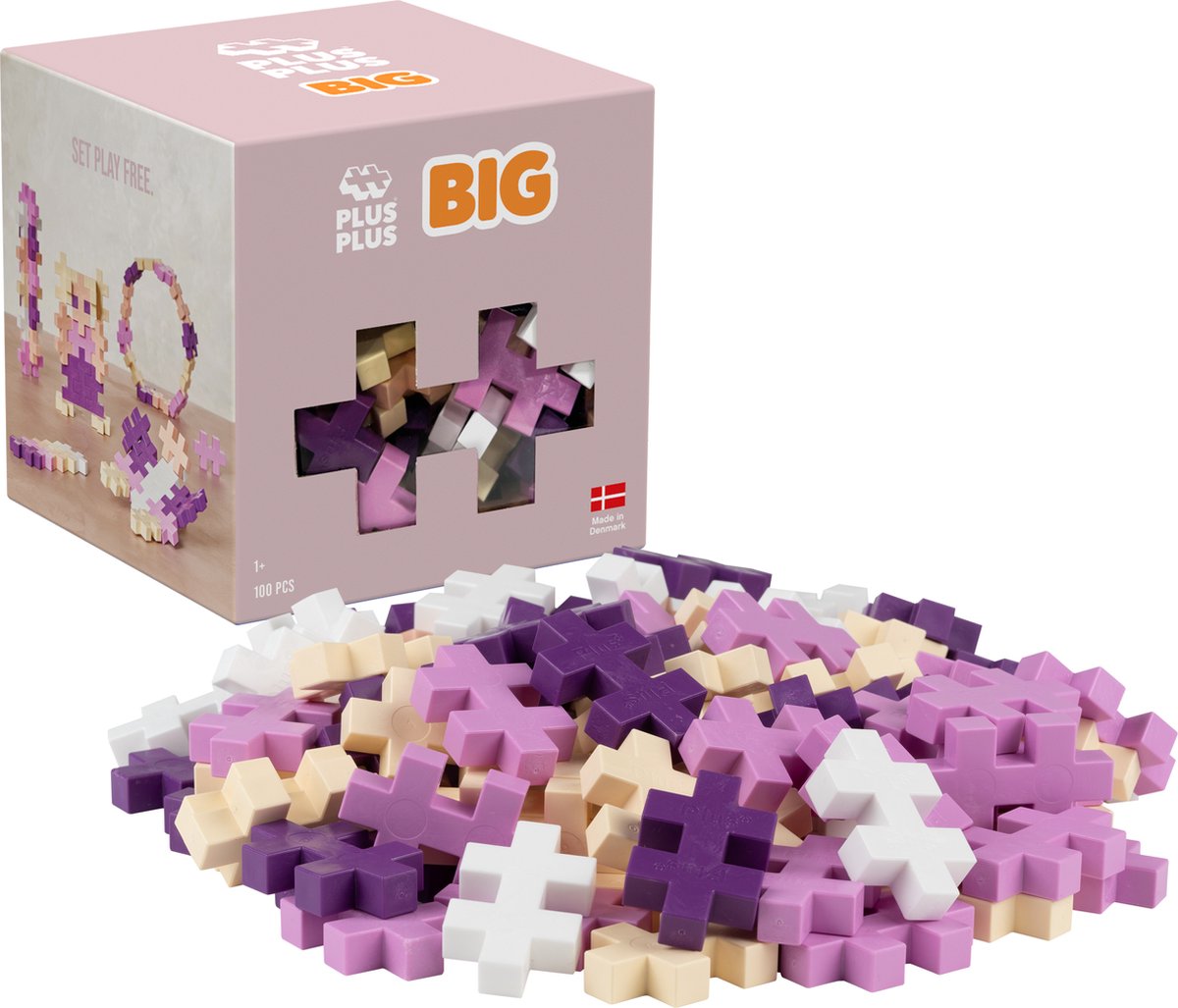 Plus-Plus big bloom 100 delige bouwset - 3491 - bouwspeelgoed kinderen - constructiespeelgoed - set met bouwstenen - vanaf 1 jaar