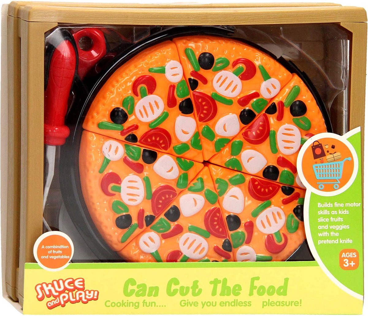 Lobbes Speelgoed BV Snij eten in kist - pizza
