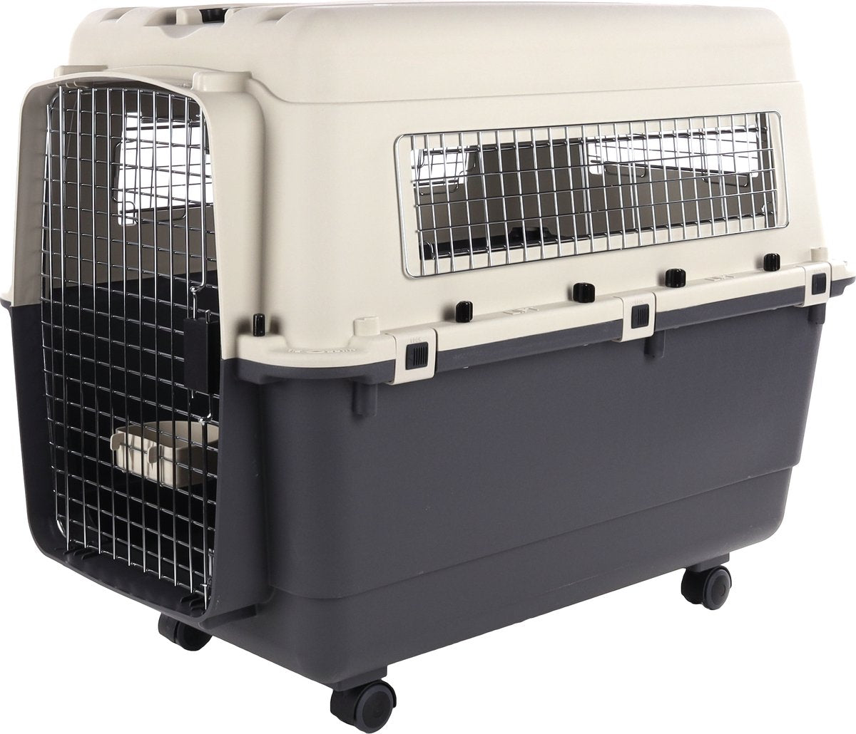 Flamingo Transportbox hond xl 90×60×74 cm – transportkooi nomad donkergrijs