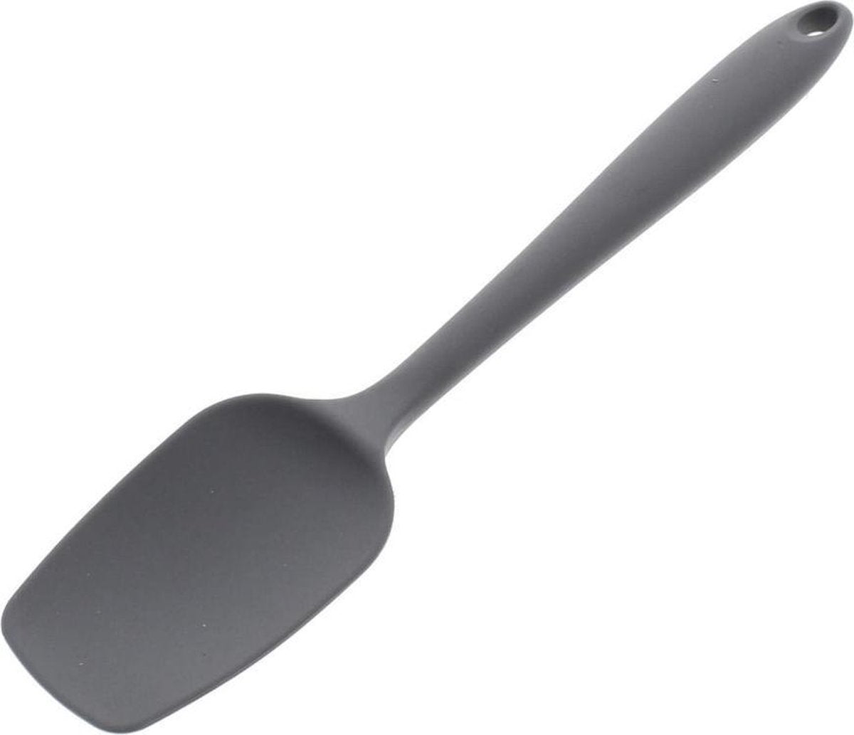Basic Culinair keukenlepel - siliconen - 20cm - grijs