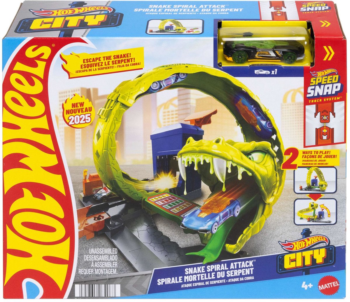Hot Wheels - kronkelende slang in de aanval - racebaan
