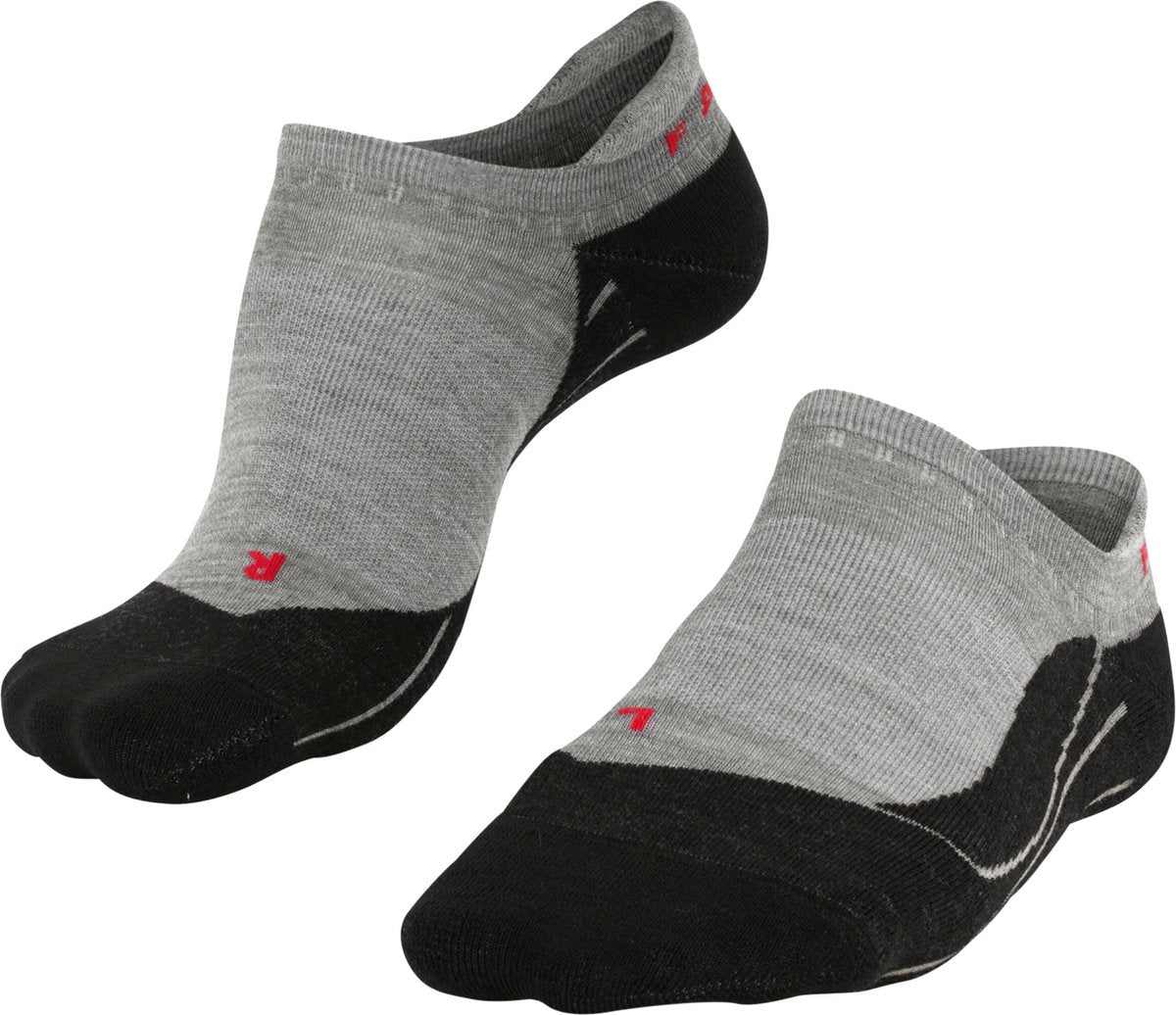 FALKE tk5 invisible anti-blaar dun wol functioneel materiaal wandelsokken heren grijs - maat 42-43