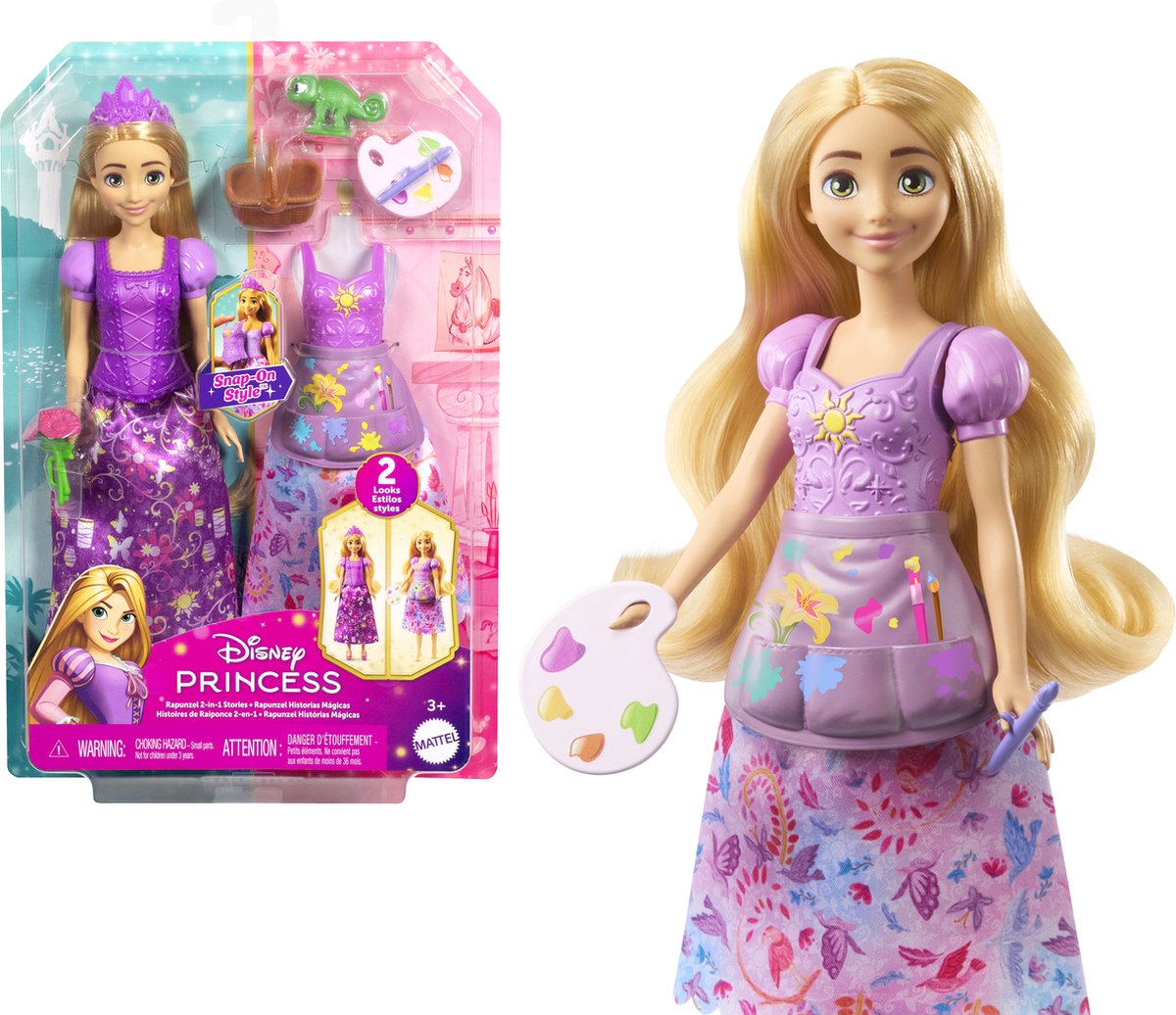 Mattel Disney princess rapunzel 2-in-1 verhalen - modepop