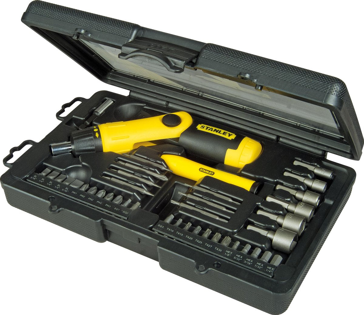 STANLEY 38 delige pistoolgreep ratel-bit-set - 0-63-038