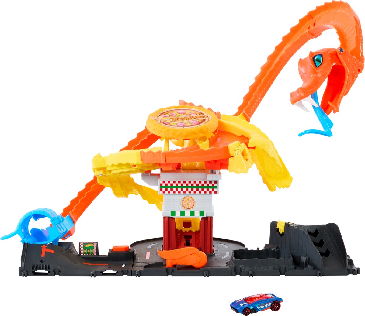 Hot Wheels city cobra slam pizza attack - racebaan