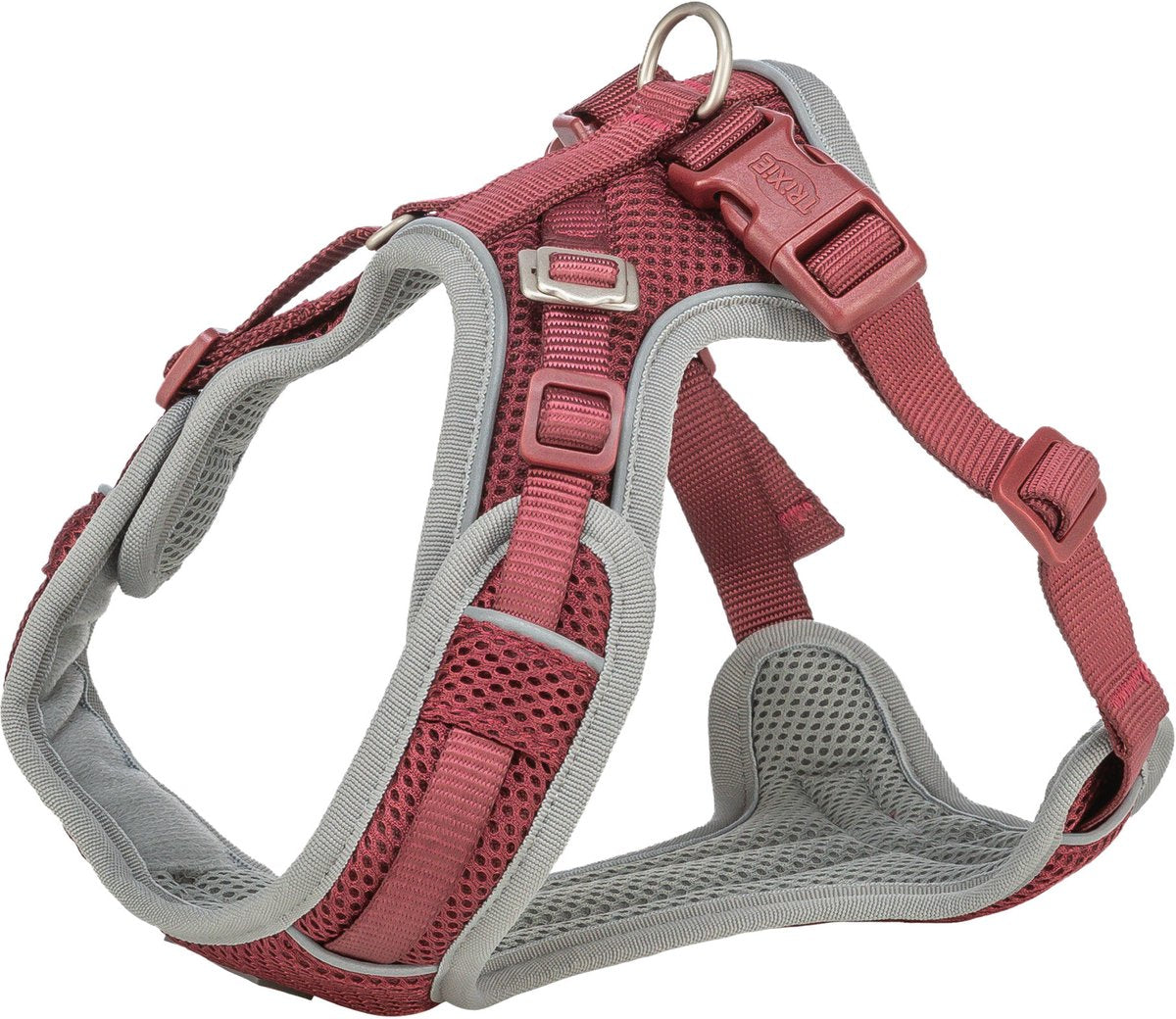 Trixie Hondentuig - premium flexmesh sangria - ademend, verstelbaar, m 58-80x2 cm