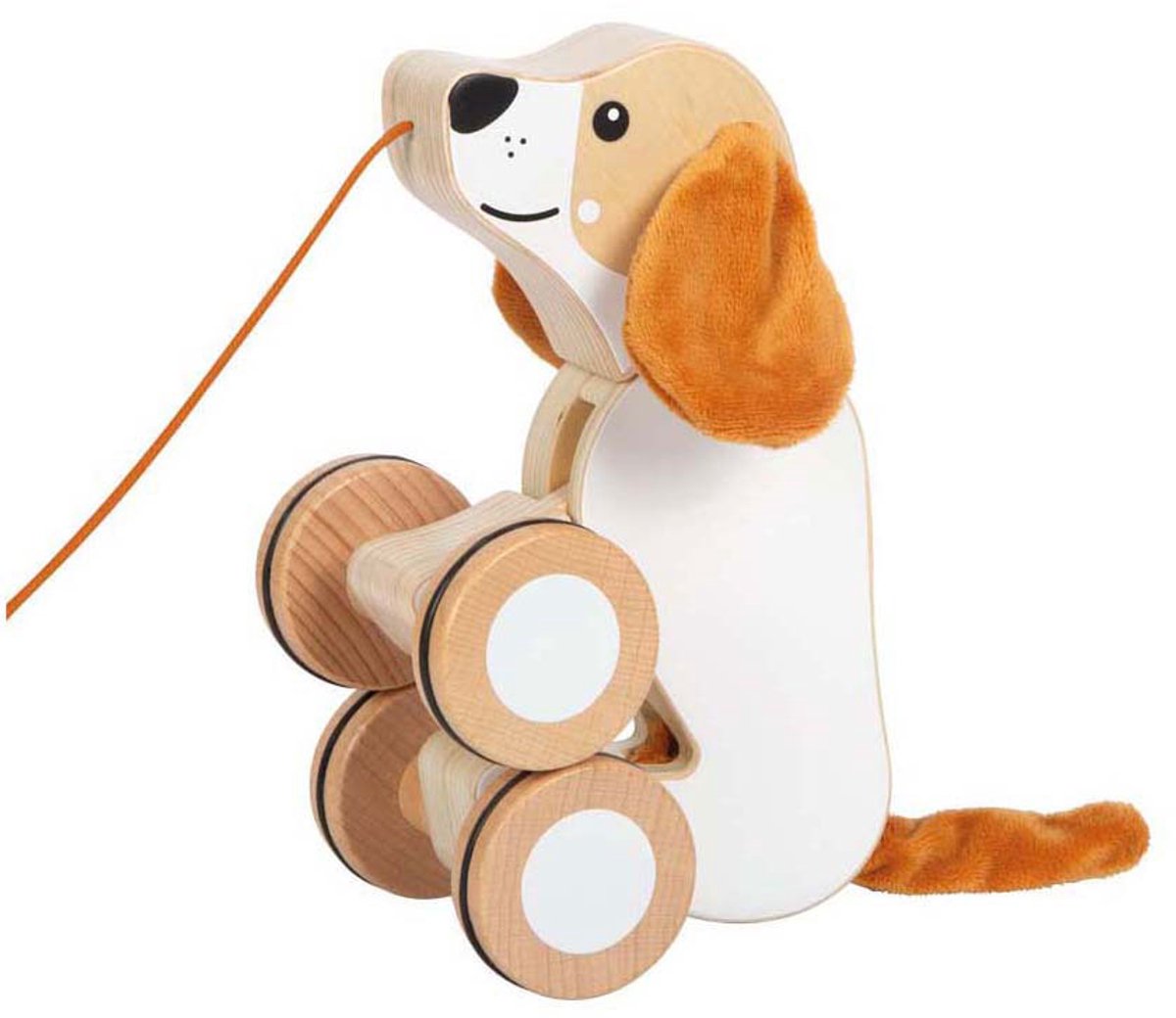 Small Foot - houten trekhond met knisperende oren