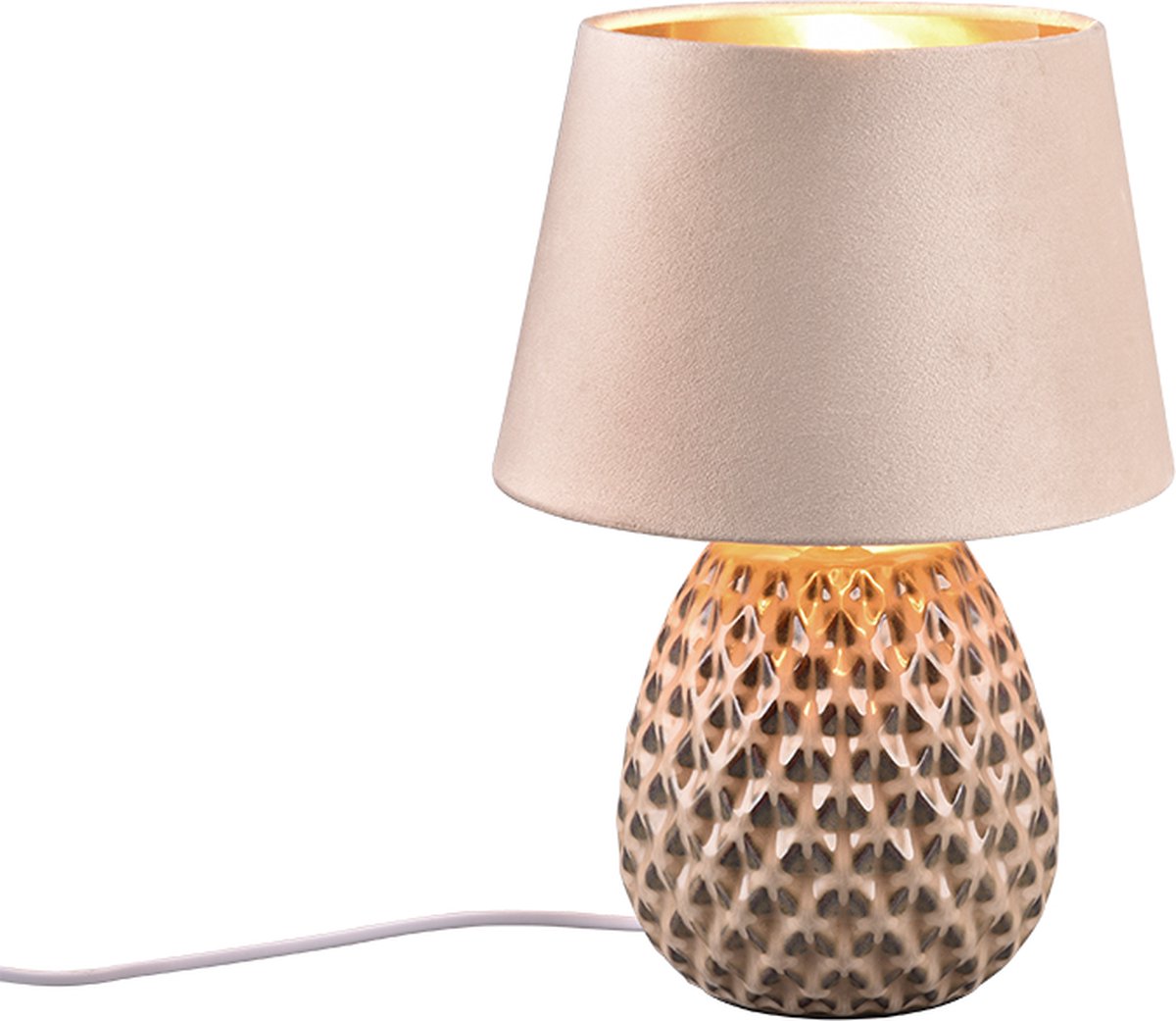 RL LIVE YOUR LIGHT Reality ariana - tafellamp - beige - excl. 1x e27 4 w - snoerschakelaar