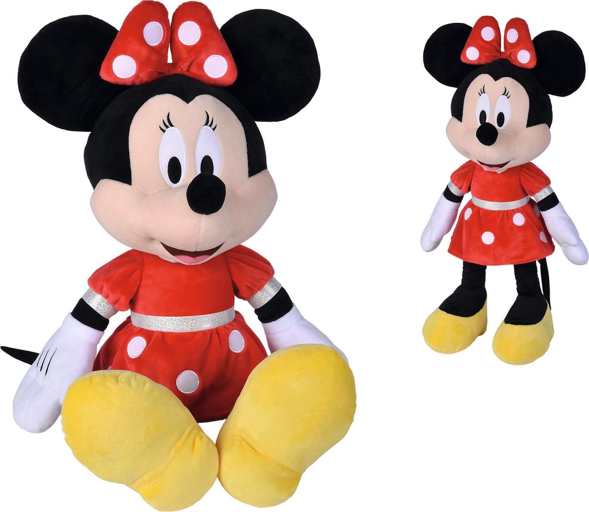 Simba Disney - minnie rode jurk - 60cm - knuffel