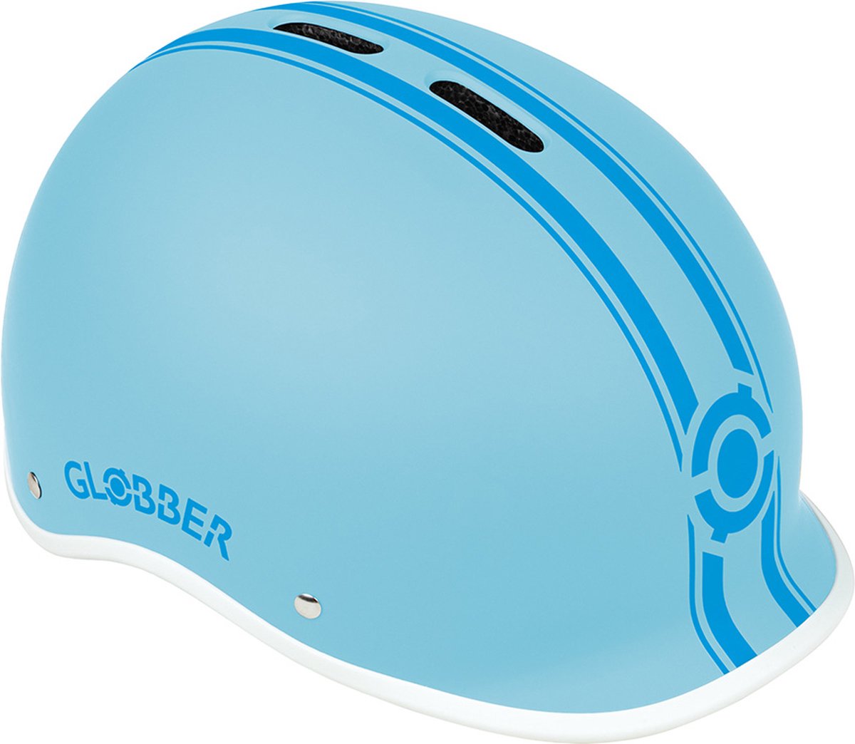 Globber Helm - helm urban xs pastel blue - blauw - led verlichting - abs helm - verstelbaar - xs 47-51 cm