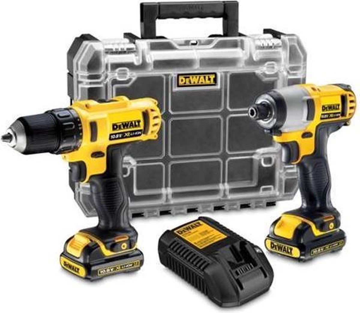 DeWalt combiset dck211d2t-qw - schroef- boormachine + slagschroevendraaier - 2.0ah - in tstak koffer