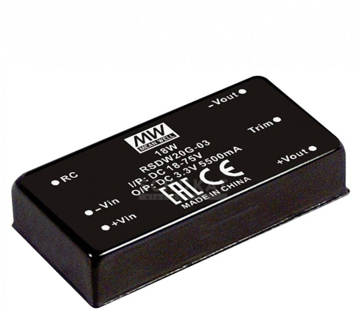 MW Mean Well rsdw20g-05 dc dc-converter 4 a 20 w aantal uitgangen: 1 x inhoud 1 stuk(s)