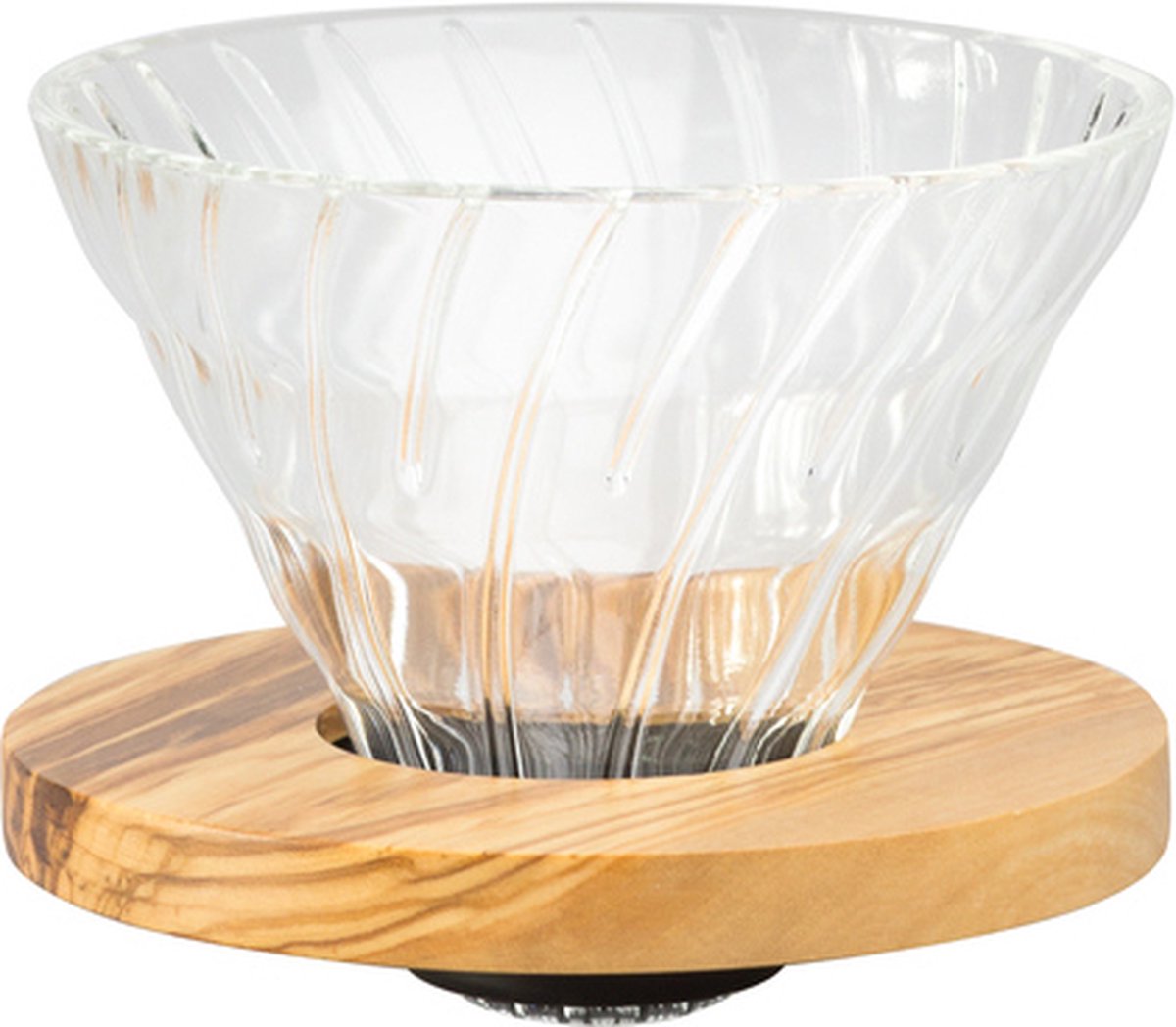 HARIO v60 glass dripper 02 - olive wood