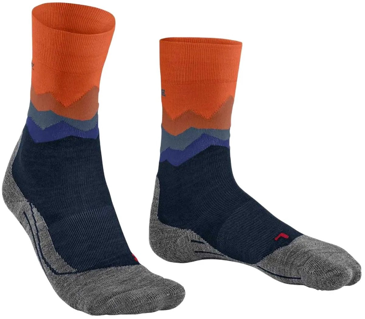 FALKE tk2 anti-blaar dik wol functioneel materiaal wandelsokken heren blauw - maat 46-48