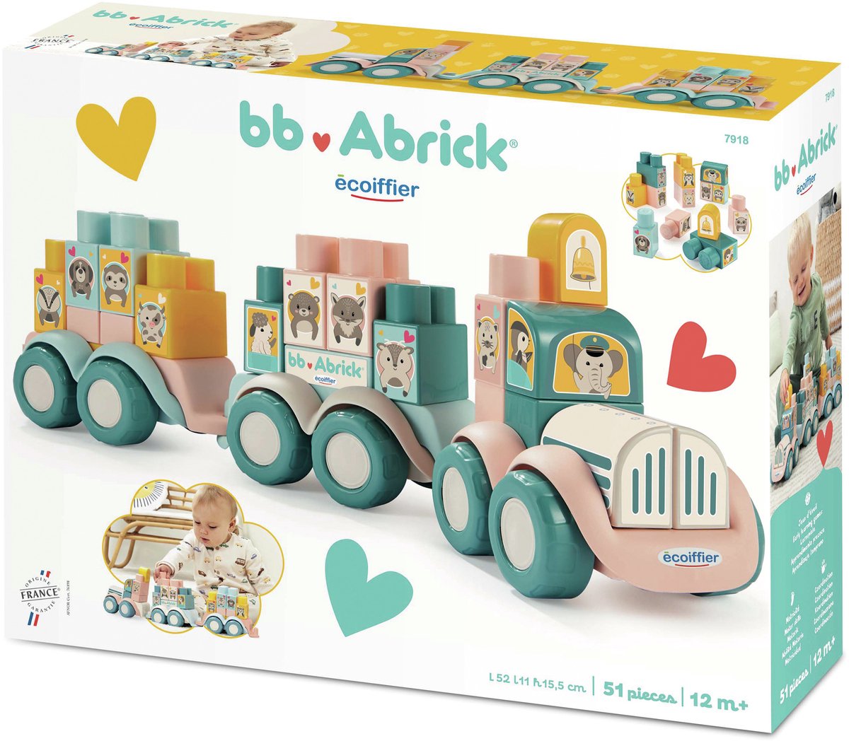 Abrick Playset ecoiffier train a construre