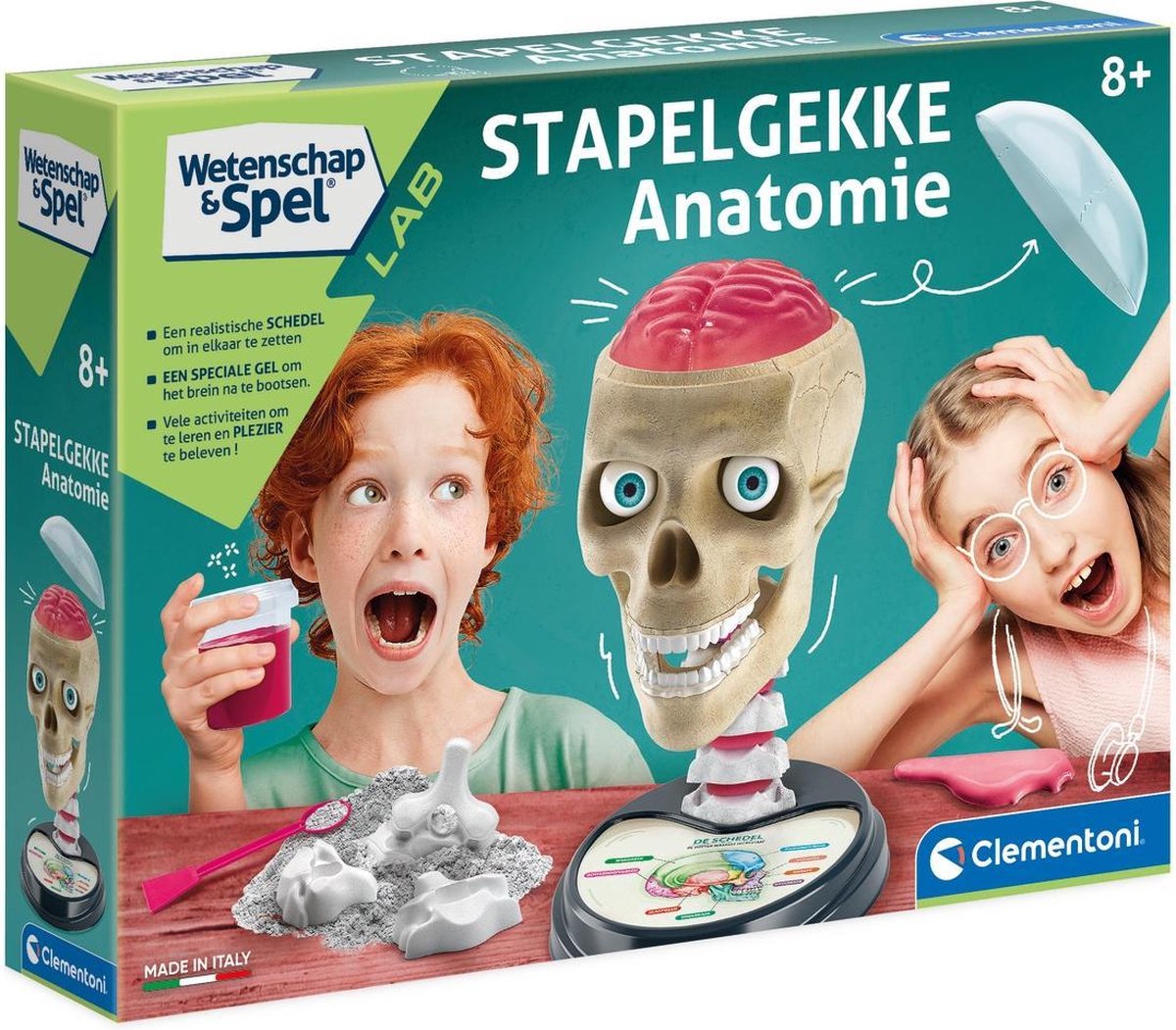 Clementoni wetenschap spel - stapelgekke anatomie - wetenschapsdoos - wetenschapslab - vanaf 8 jaar