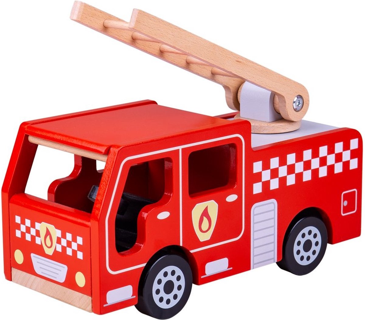 BIGJIGS houten brandweerwagen