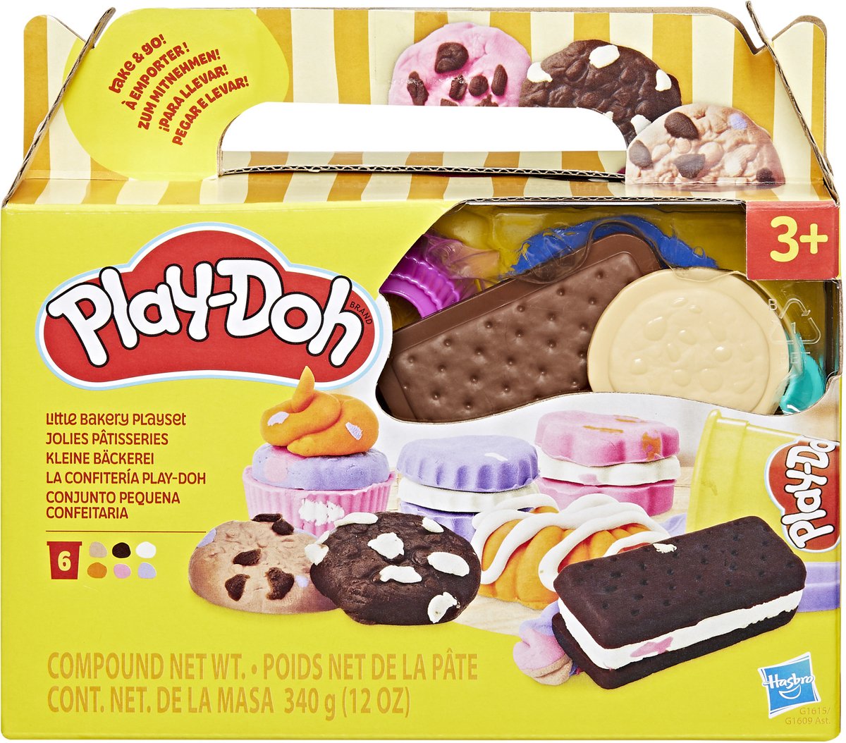 Play-Doh kleine bakkerij - 6 kleipotjes