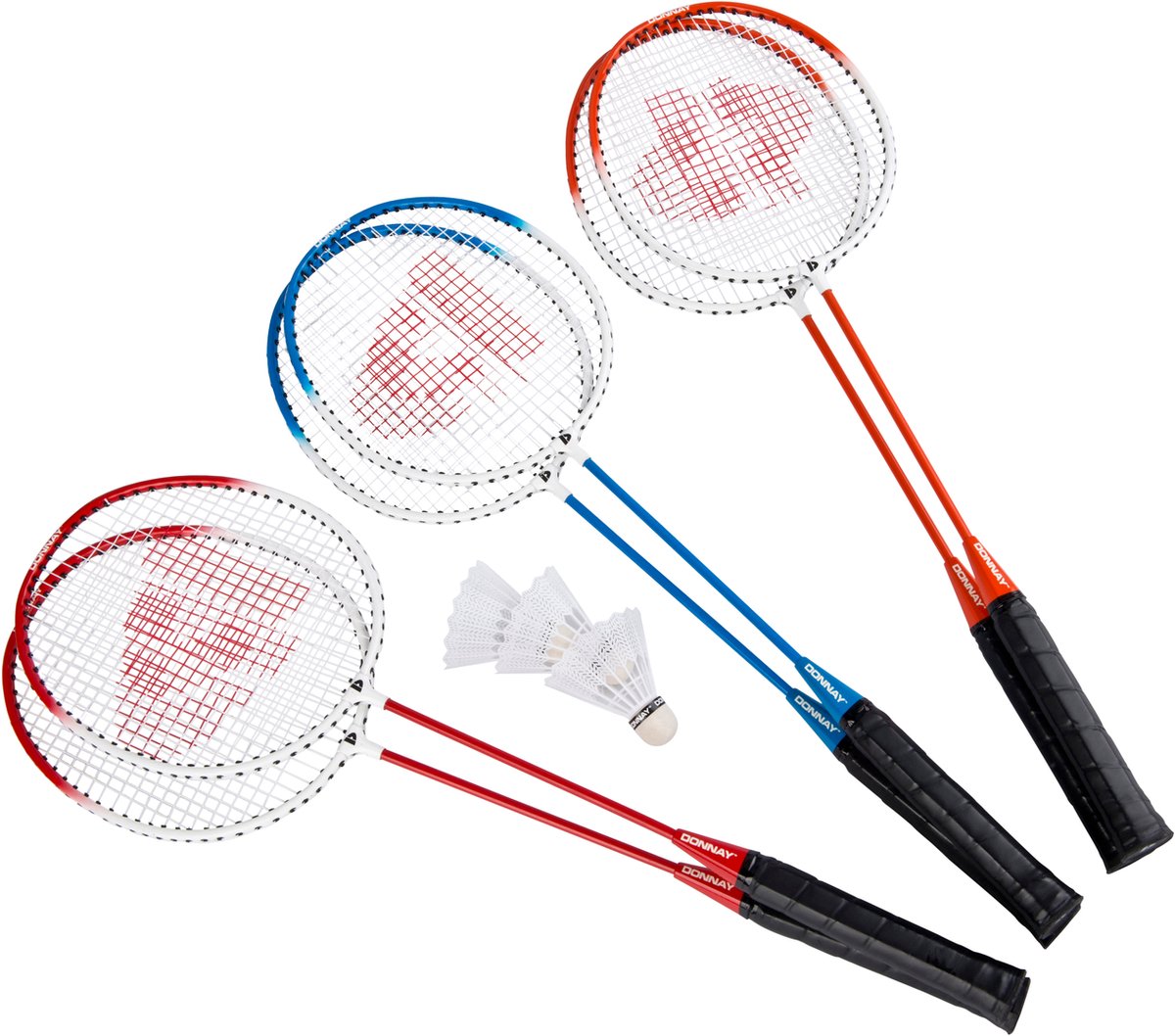 Basic Donnay badmintonset 5-delig assorti