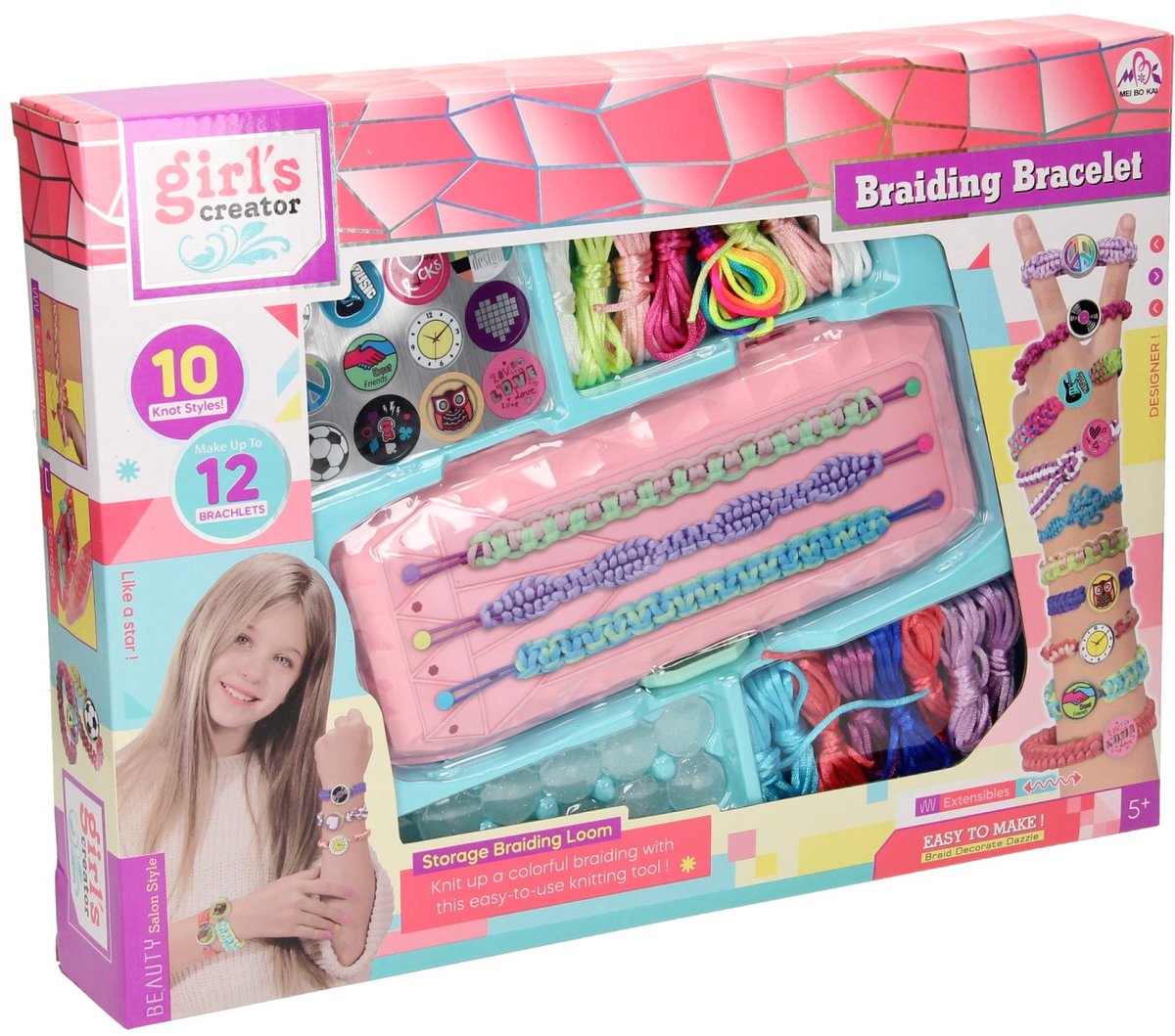 Lobbes Speelgoed BV Lobbes armbandenset speelgoed bff armbanden vlechten creatief.