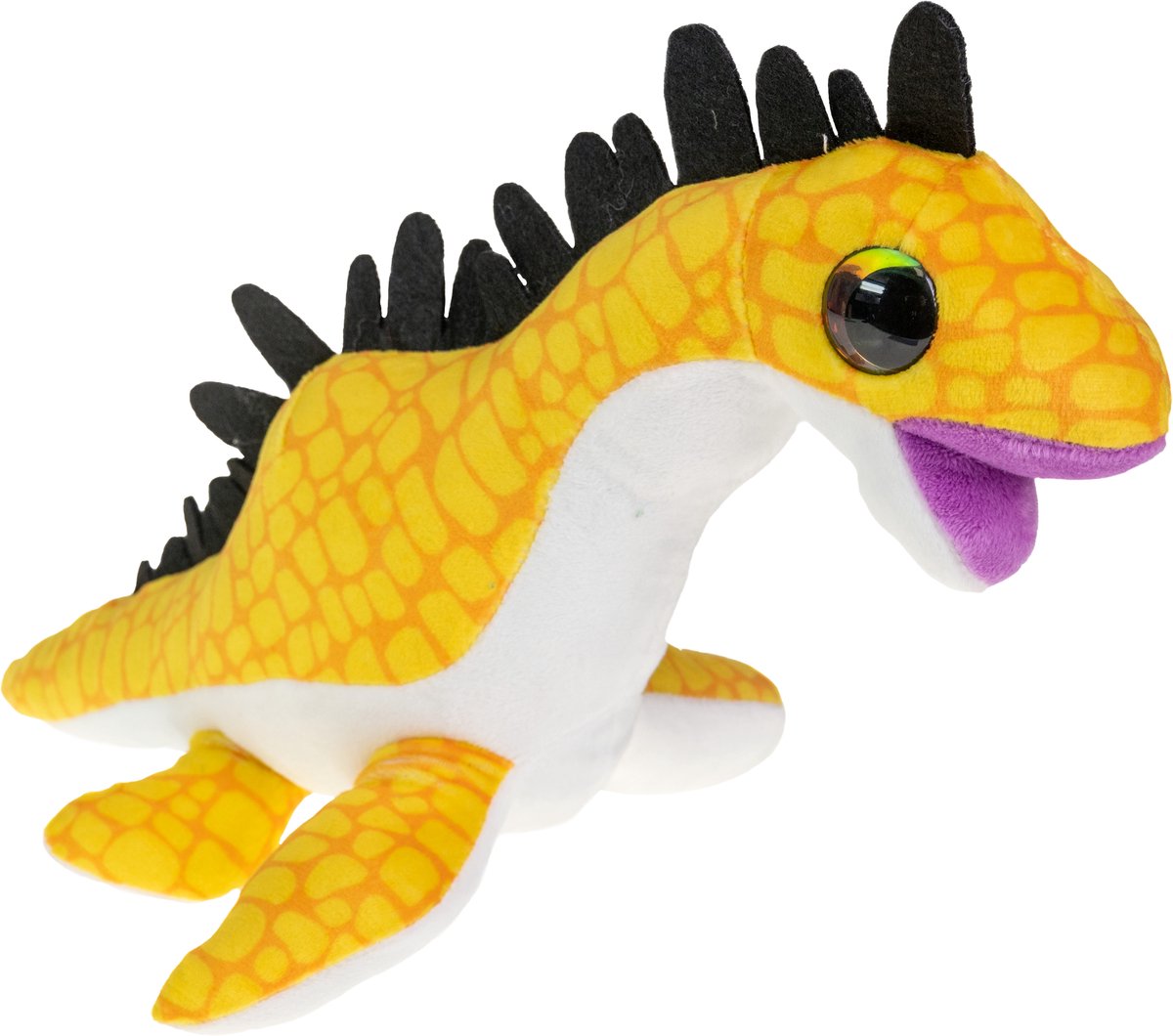 Lumo Stars knuffel dino plesiosaur 24cm geel pluche speelgoed.