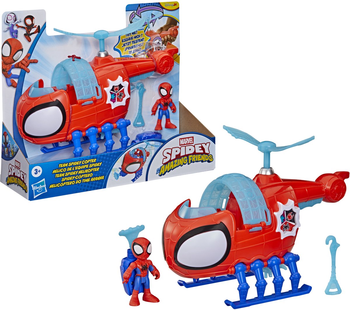 Hasbro Spidey met spidey copter speelgoedhelicopter