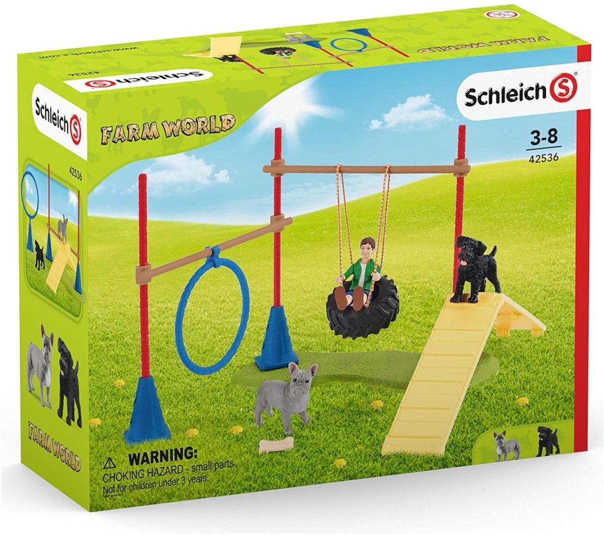 Schleich farm world - speelplezier voor honden - speelfigurenset - kinderspeelgoed voor jongens en meisjes - 3 tot 8 jaar - 18 onderdelen